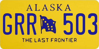 AK license plate GRR503