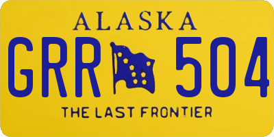 AK license plate GRR504