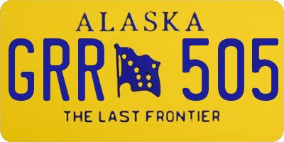 AK license plate GRR505