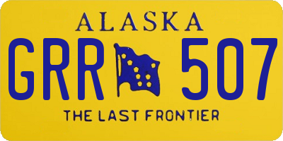 AK license plate GRR507