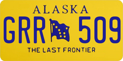 AK license plate GRR509