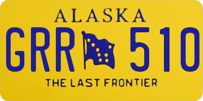 AK license plate GRR510