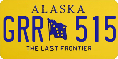 AK license plate GRR515