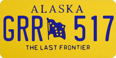 AK license plate GRR517