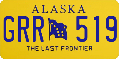 AK license plate GRR519