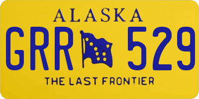 AK license plate GRR529