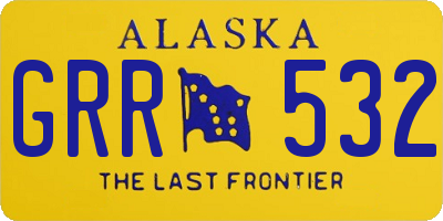 AK license plate GRR532
