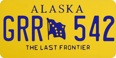 AK license plate GRR542