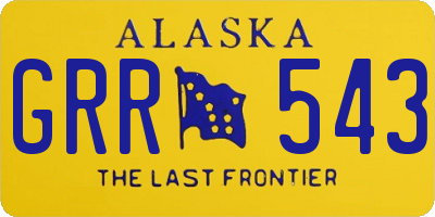 AK license plate GRR543