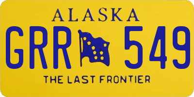 AK license plate GRR549