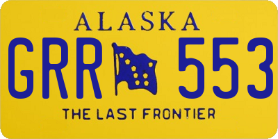 AK license plate GRR553