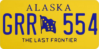 AK license plate GRR554