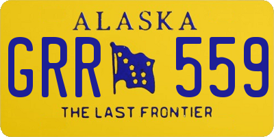 AK license plate GRR559