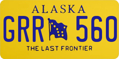 AK license plate GRR560