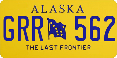 AK license plate GRR562