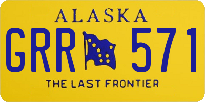 AK license plate GRR571