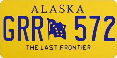 AK license plate GRR572