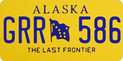 AK license plate GRR586