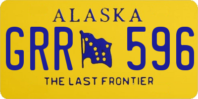 AK license plate GRR596