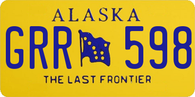 AK license plate GRR598