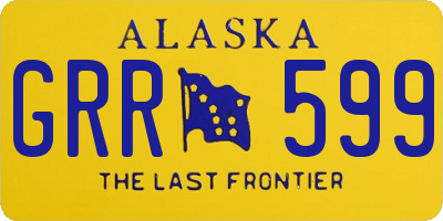 AK license plate GRR599