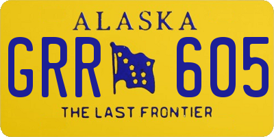 AK license plate GRR605