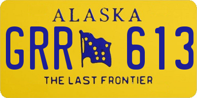 AK license plate GRR613
