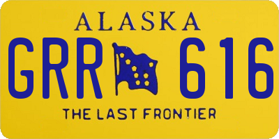 AK license plate GRR616