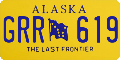 AK license plate GRR619