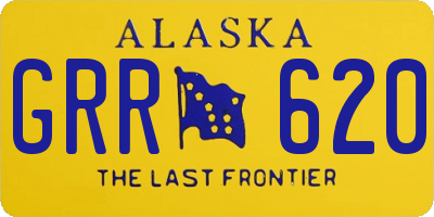 AK license plate GRR620