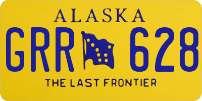 AK license plate GRR628