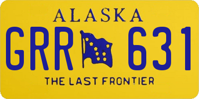 AK license plate GRR631