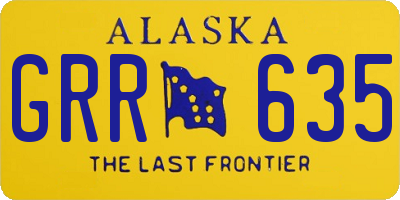 AK license plate GRR635