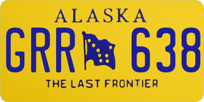 AK license plate GRR638