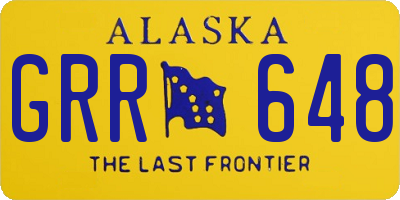 AK license plate GRR648