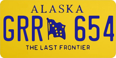 AK license plate GRR654