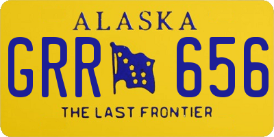 AK license plate GRR656