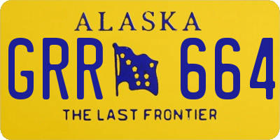 AK license plate GRR664