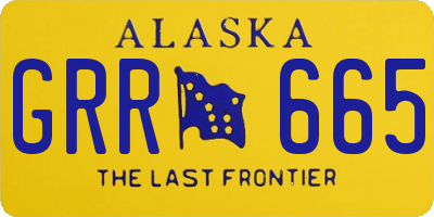 AK license plate GRR665