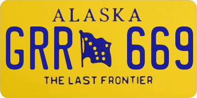 AK license plate GRR669