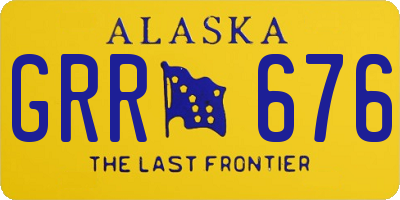 AK license plate GRR676