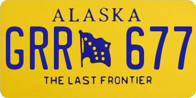 AK license plate GRR677