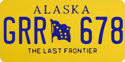 AK license plate GRR678