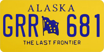 AK license plate GRR681