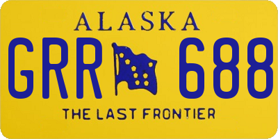 AK license plate GRR688