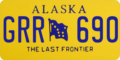 AK license plate GRR690