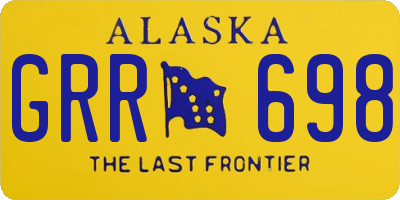 AK license plate GRR698