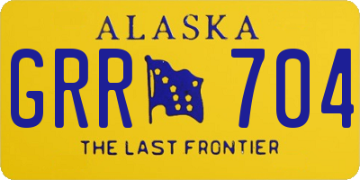 AK license plate GRR704