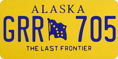 AK license plate GRR705