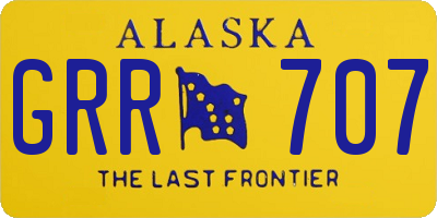 AK license plate GRR707